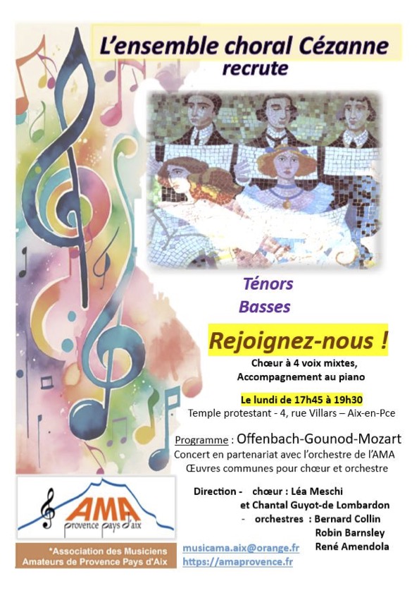 Recrutement Chorale Cezanne